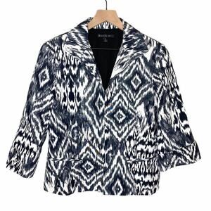 Layfayette 148 Baltik Print 3/4 Sleeve Blazer